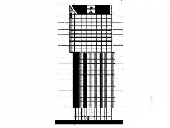 [广州]玻璃幕墙国际时尚中心建筑施工图（知名事务所出...cad施工图下载【ID:165752110】