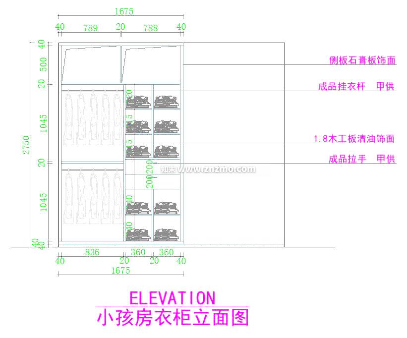 衣柜施工图下载【ID:180788108】