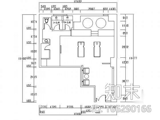 某桑拿双人VIP室装修图cad施工图下载【ID:166290166】