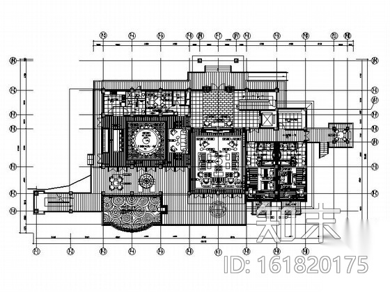 [云南]低调奢华书香气息别墅室内施工图（含效果图）施工图下载【ID:161820175】