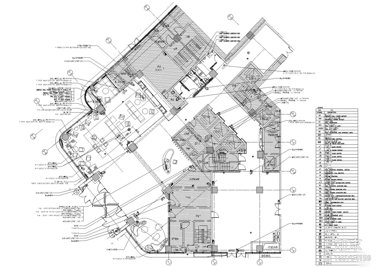 [上海]五星商务酒店及公寓施工图+实景拍摄cad施工图下载【ID:160704159】