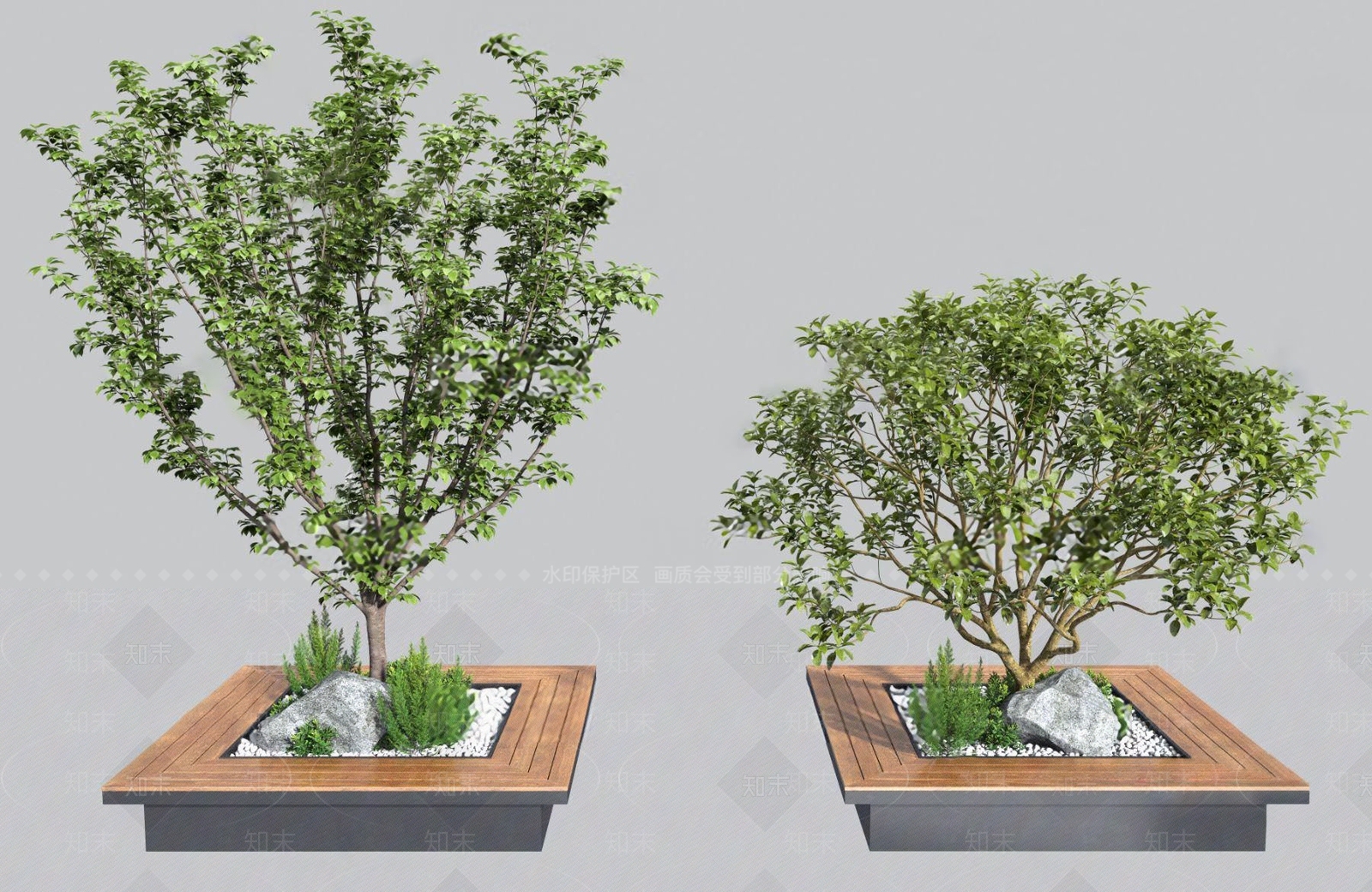 木槿树池3D模型下载【ID:1119434784】