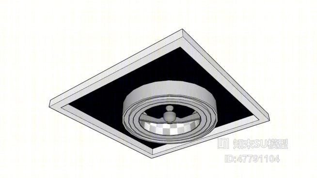 吸顶灯SU模型下载【ID:47791104】