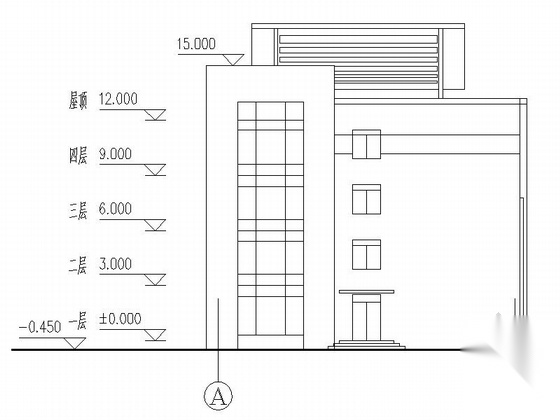 [江苏]多层倾斜屋面食堂及招待所建筑施工图（知名设计院...cad施工图下载【ID:165947114】