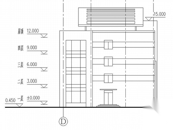 [江苏]多层倾斜屋面食堂及招待所建筑施工图（知名设计院...cad施工图下载【ID:165947114】