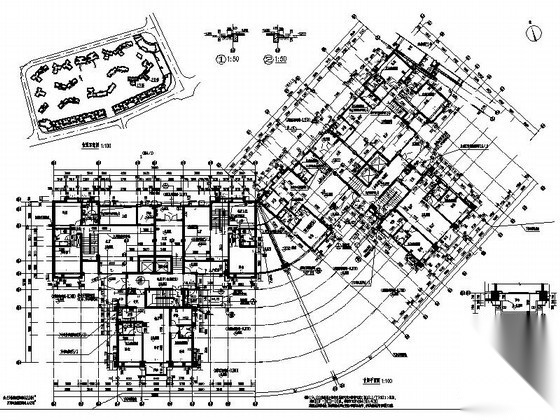 [广东]某住宅区十八层塔式住宅建筑施工图（20号楼）cad施工图下载【ID:149532173】