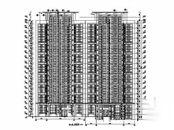 [广东]某住宅区十八层塔式住宅建筑施工图（20号楼）cad施工图下载【ID:149532173】