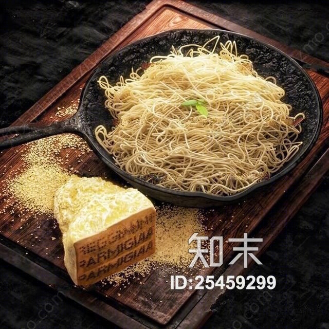 现代写实米线蛋糕餐具组合3D模型下载【ID:25459299】
