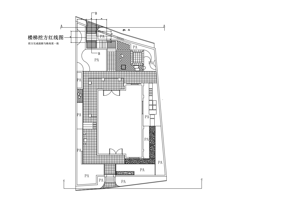 湖南现代风格私人别墅庭院花园施工图设计cad施工图下载【ID:1131228433】