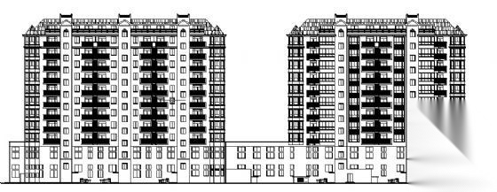 某十一层住宅建筑施工图cad施工图下载【ID:149847109】