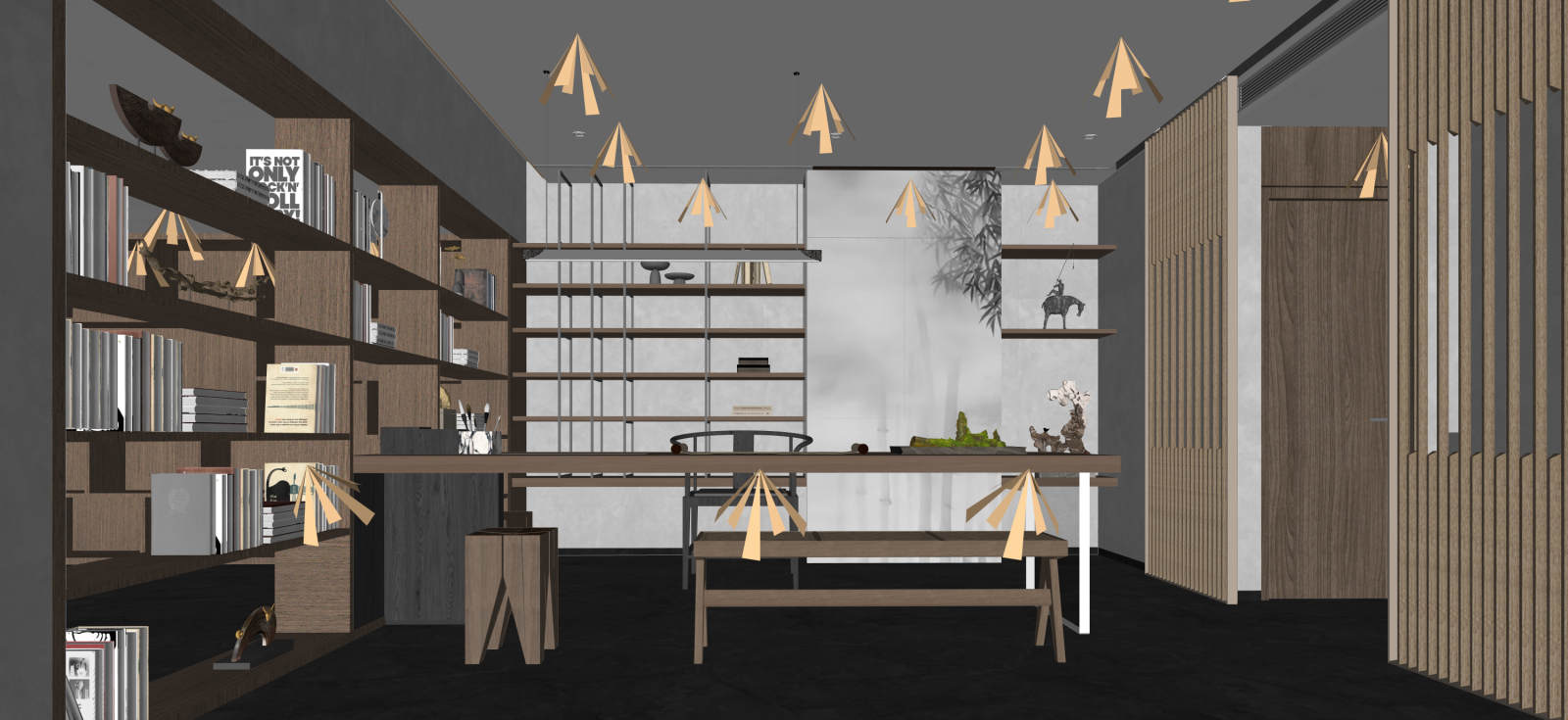 中式工作室SU模型下载【ID:1222284850】