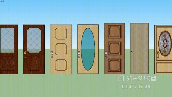 门组合SU模型下载【ID:47707306】