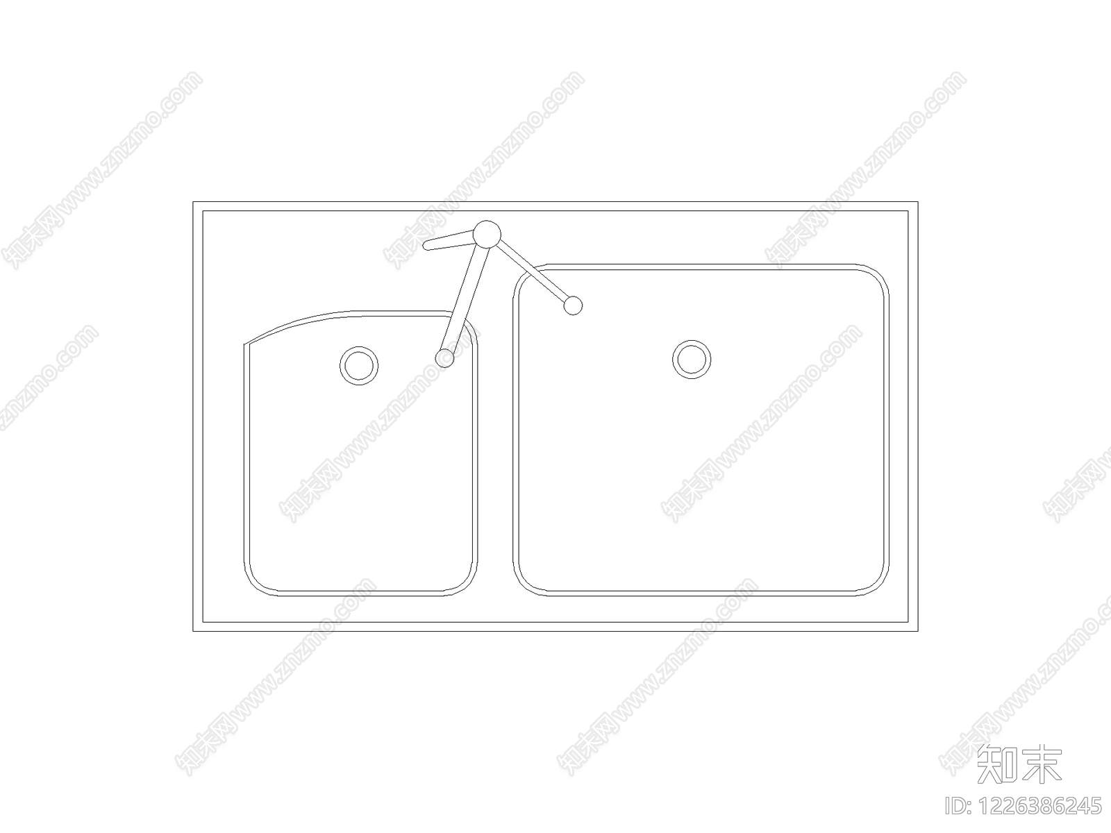 厨房设施cad施工图下载【ID:1226386245】
