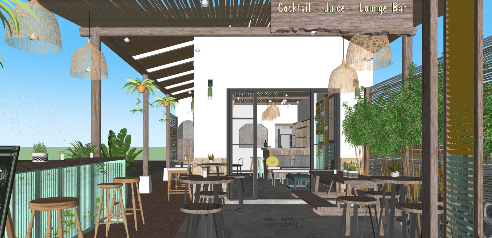 现代餐饮建筑SU模型下载【ID:1215964472】