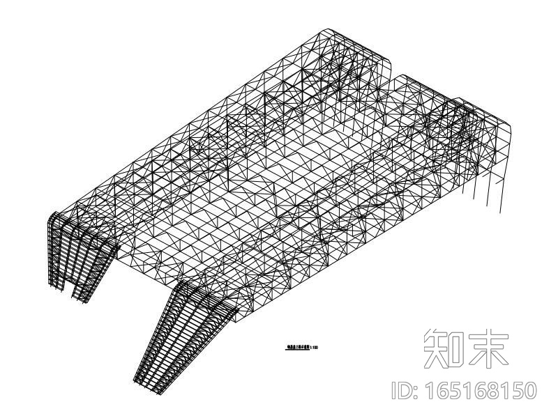 3层游泳馆框架结构施工图平面桁架屋盖2017cad施工图下载【ID:165168150】