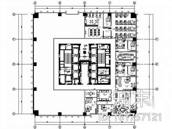 [浙江]民营投股控股公司现代办公室装修施工图cad施工图下载【ID:161757121】