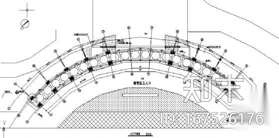 吉林某大学大门建筑设计施工图cad施工图下载【ID:167526176】