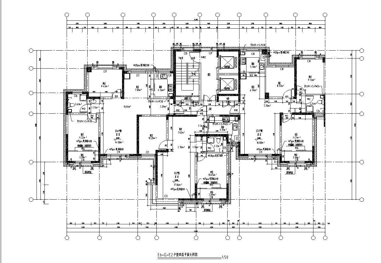 [深圳]高层框架剪力墙结构住宅小区建筑施工图cad施工图下载【ID:149776169】