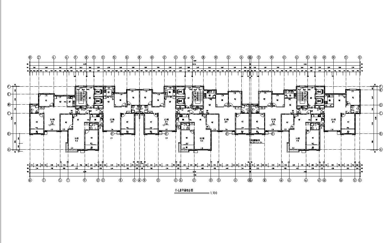 [深圳]高层框架剪力墙结构住宅小区建筑施工图cad施工图下载【ID:149776169】