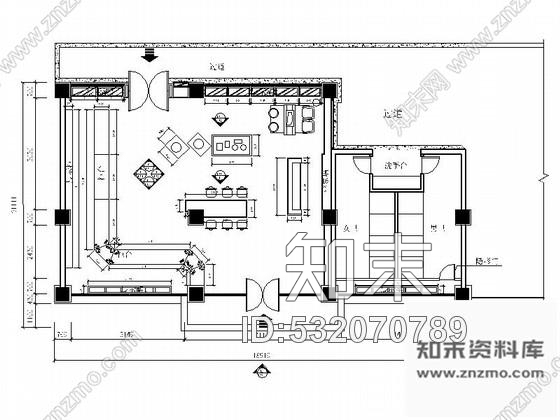 施工图现代药商贸城虫草行店面设计装修施工图含效果cad施工图下载【ID:532070789】