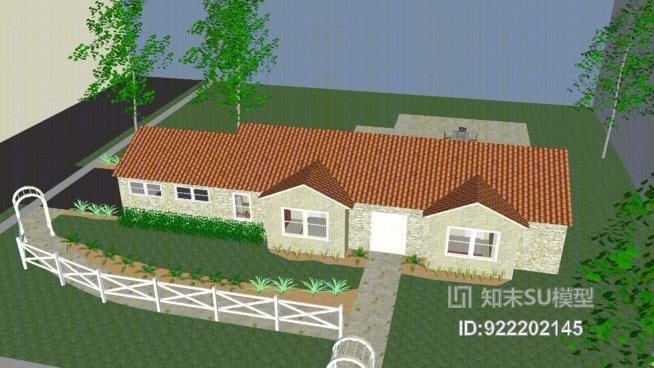 郊区住宅笔记：这房子是由CORDELLE的可拆卸的房子！SU模型下载【ID:922202145】