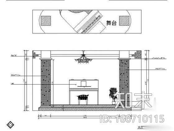 [湖北]现代时尚婚纱摄影工作室室内装修施工图cad施工图下载【ID:160710115】