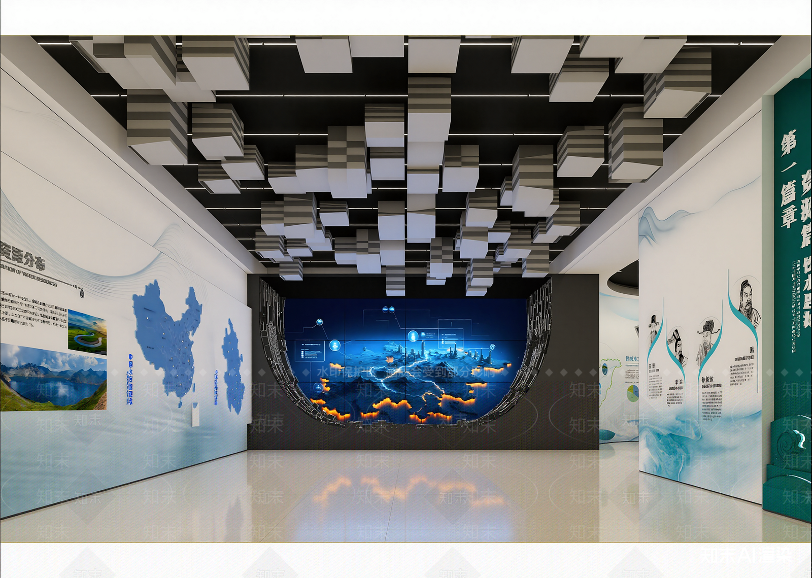 现代科技展厅3D模型下载【ID:1214785504】