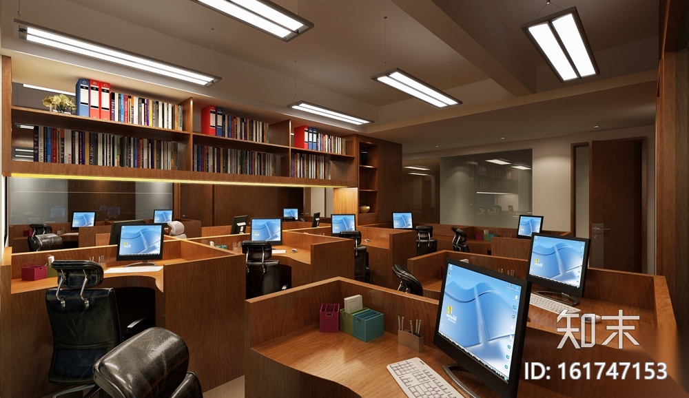 [天津]泰宇集团六层办公室装修施工图+效果图cad施工图下载【ID:161747153】