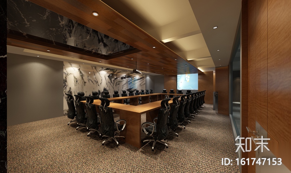 [天津]泰宇集团六层办公室装修施工图+效果图cad施工图下载【ID:161747153】