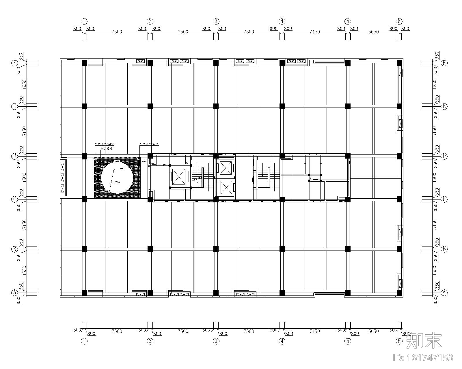 [天津]泰宇集团六层办公室装修施工图+效果图cad施工图下载【ID:161747153】