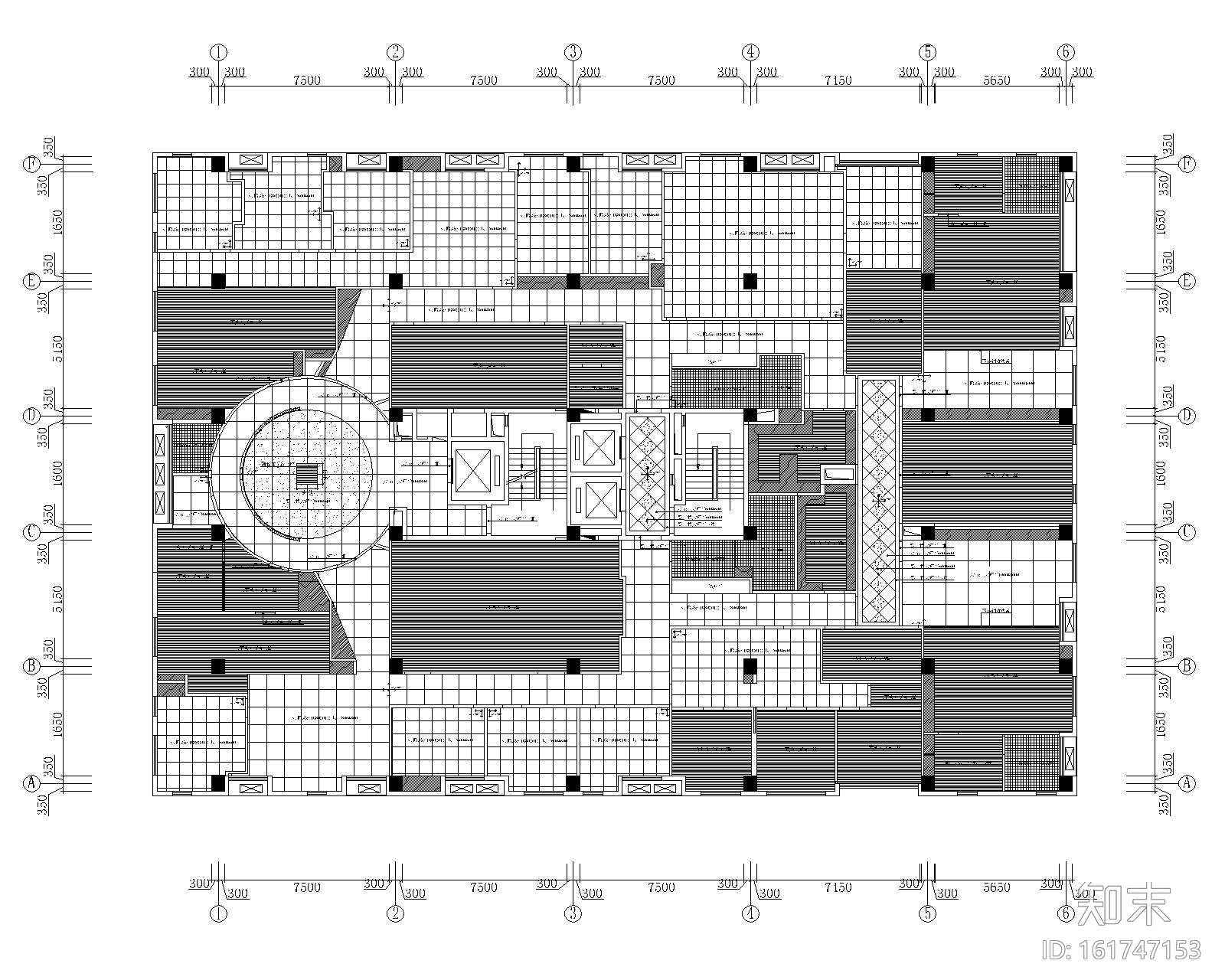[天津]泰宇集团六层办公室装修施工图+效果图cad施工图下载【ID:161747153】