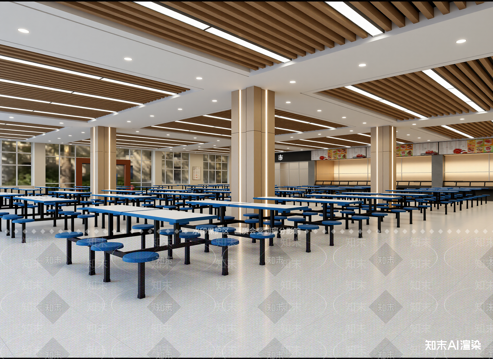 现代食堂3D模型下载【ID:1214266610】