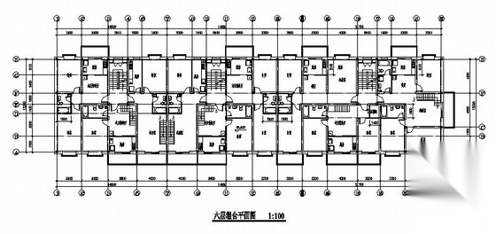 某七层住宅楼建筑方案图cad施工图下载【ID:149844184】