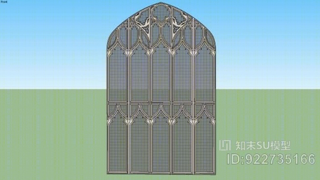 霍格沃茨建筑8（入口大厅窗）SU模型下载【ID:922735166】