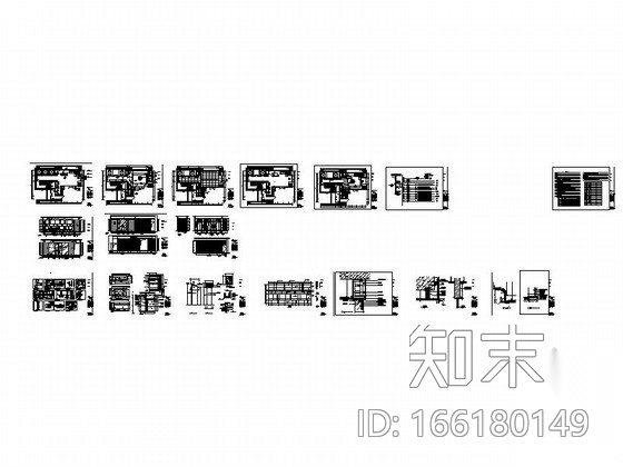 [浙江]5号楼单身公寓大堂室内装修图施工图下载【ID:166180149】