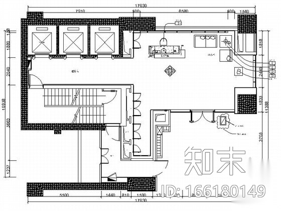 [浙江]5号楼单身公寓大堂室内装修图施工图下载【ID:166180149】