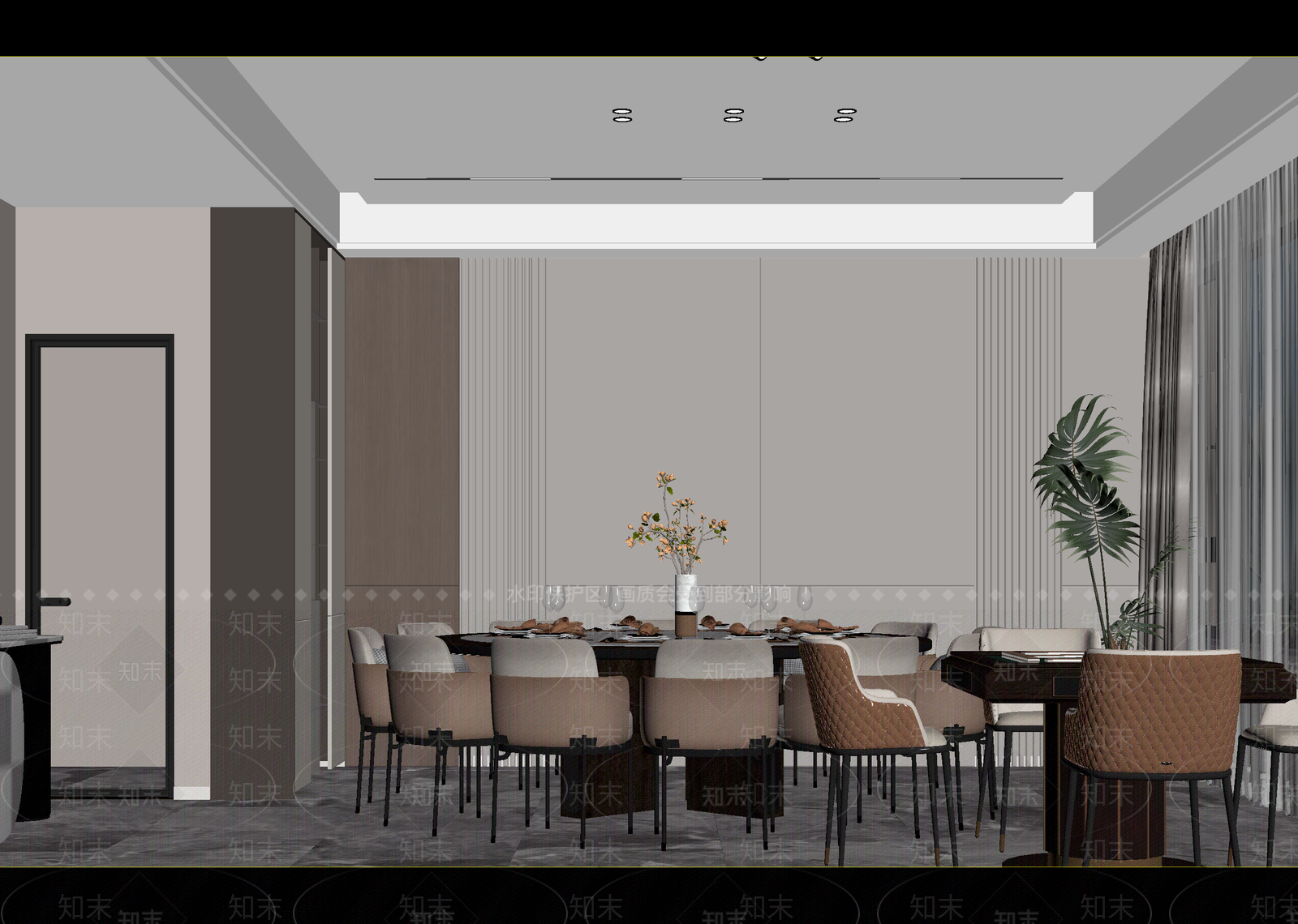 现代家居餐厅3D模型下载【ID:1215017990】