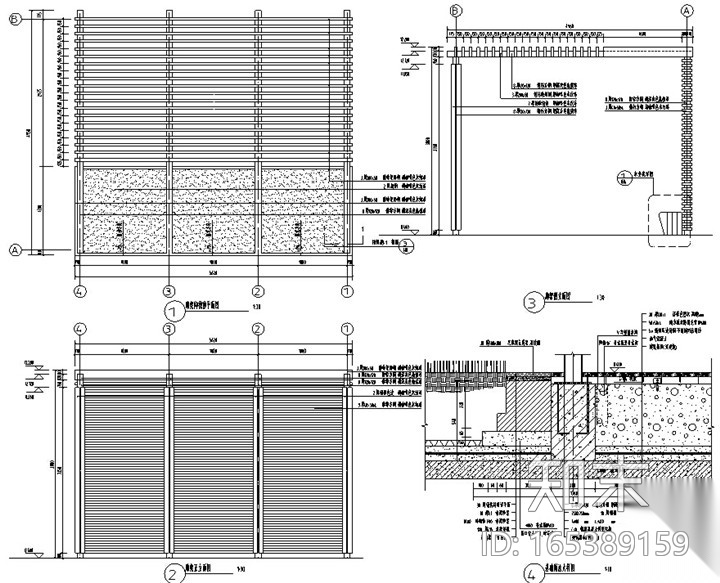 [浙江]综合性商务中心新增露台及附楼景观施工图（2016最...cad施工图下载【ID:165389159】