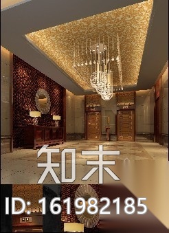 [安徽]国际酒店电梯厅室内装修图（含效果）cad施工图下载【ID:161982185】