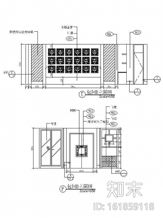 高级会所室内装修图（含效果）cad施工图下载【ID:161859118】