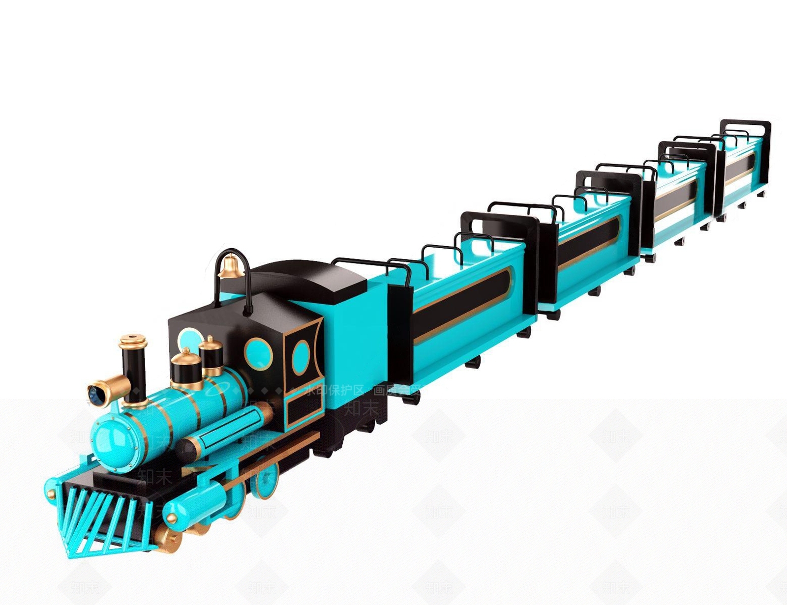 现代儿童玩具火车3D模型下载【ID:1101634871】