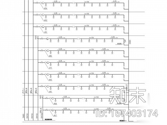 [江苏]高层酒店给排水消防施工图（太阳能热水系统）cad施工图下载【ID:167403174】