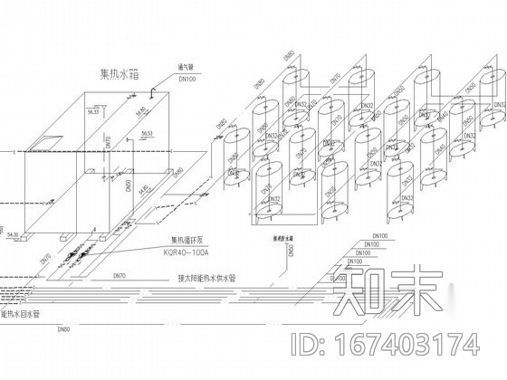 [江苏]高层酒店给排水消防施工图（太阳能热水系统）cad施工图下载【ID:167403174】