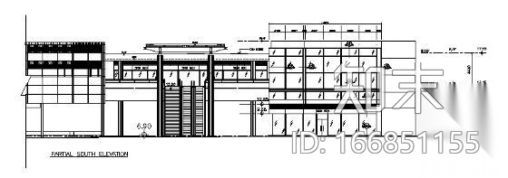 大堂玻璃幕墙图纸cad施工图下载【ID:166851155】