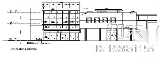 大堂玻璃幕墙图纸cad施工图下载【ID:166851155】