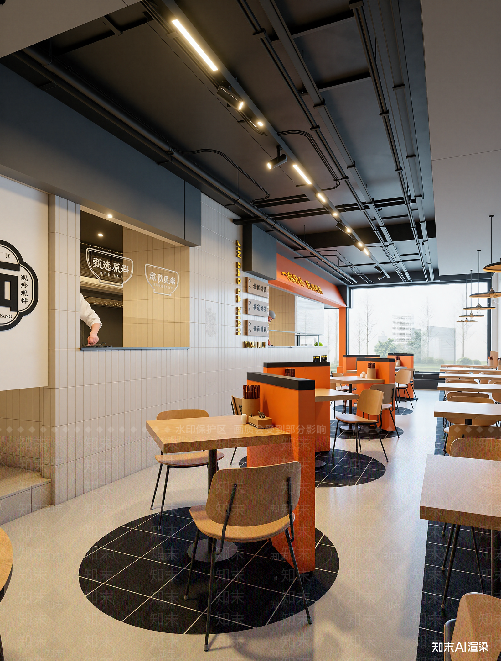 现代快餐店3D模型下载【ID:1214295571】