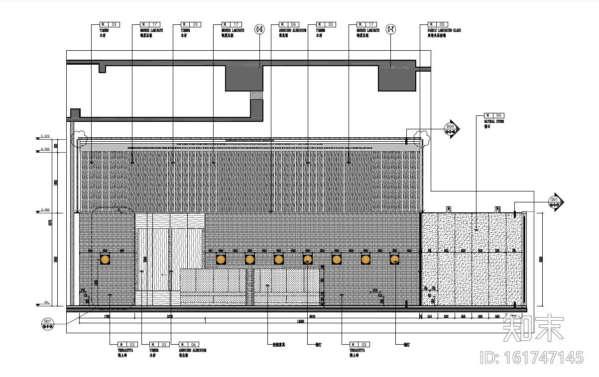 [厦门]全套酒店中餐厅室内设计装饰施工图（含效果图）施工图下载【ID:161747145】