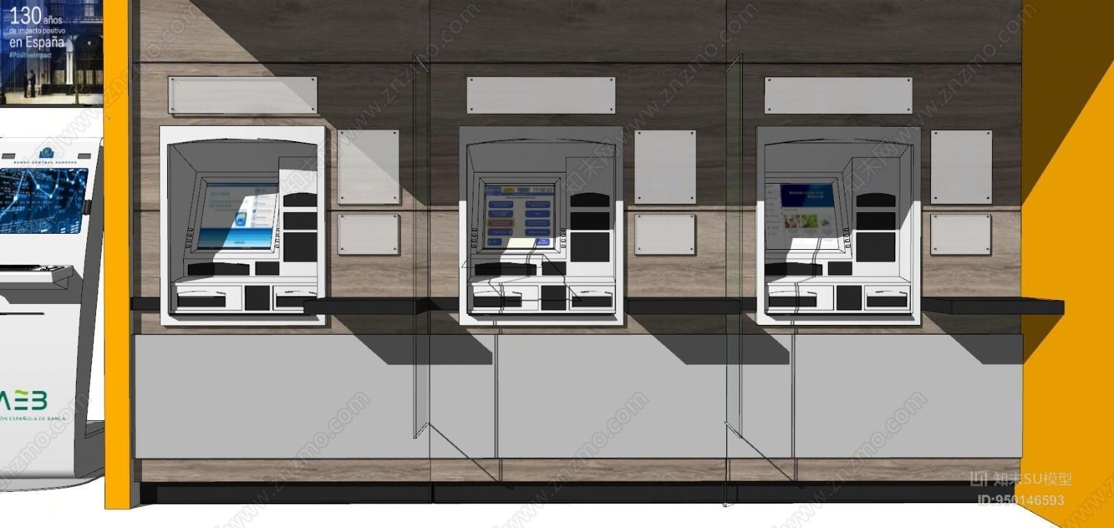 现代风格ATM取款机SU模型下载【ID:950146593】