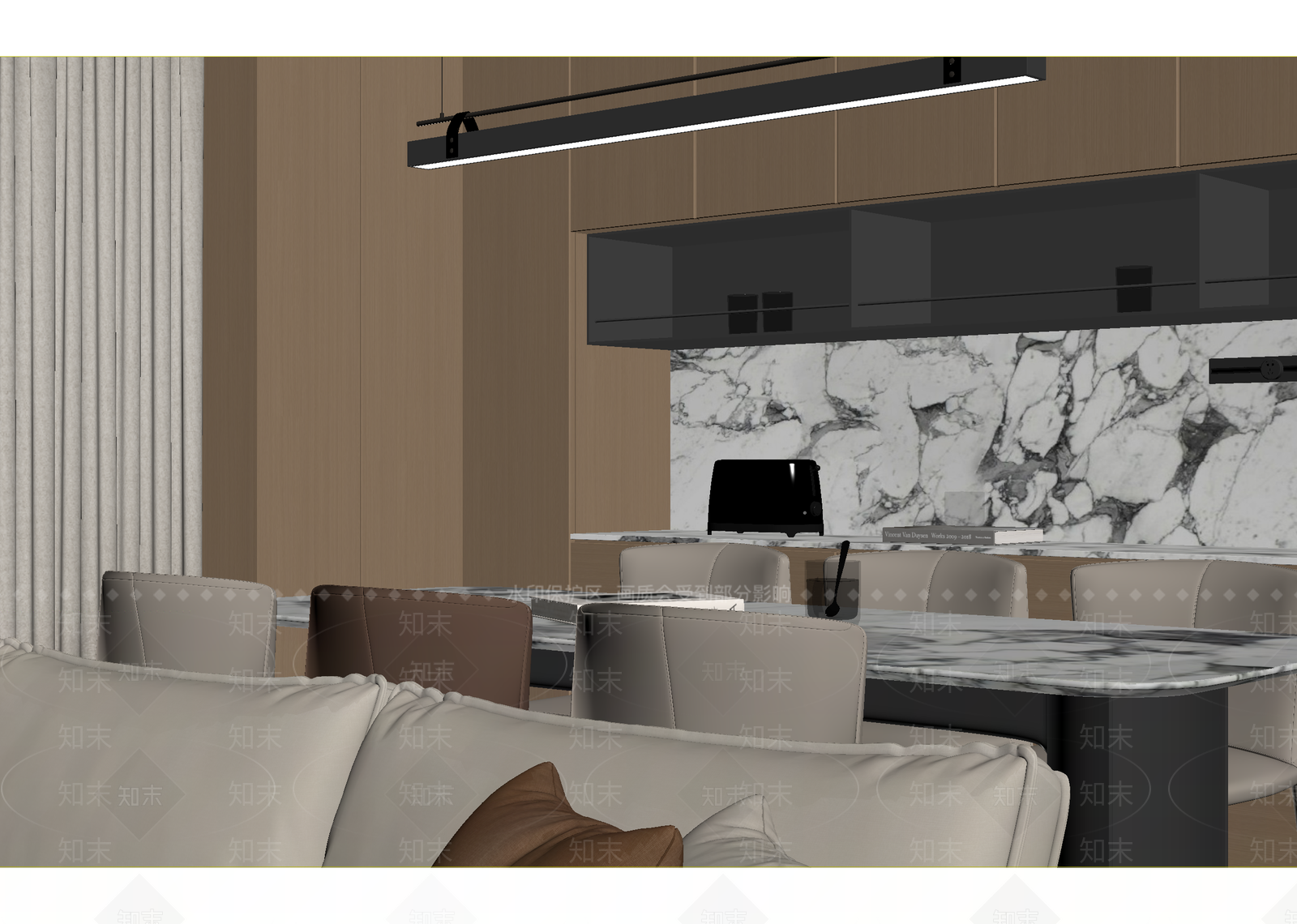 现代客餐厅3D模型下载【ID:1215154428】