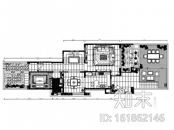 [西安]后现代简约别墅室内设计施工图（含效果图）施工图下载【ID:161862146】